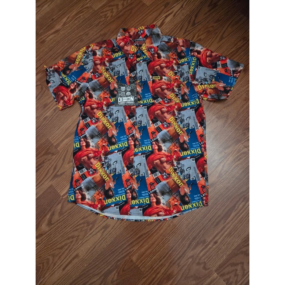 Dixxon Flannel Co Mens The Articles Magazine Print Short Sleeve Shirt Small New